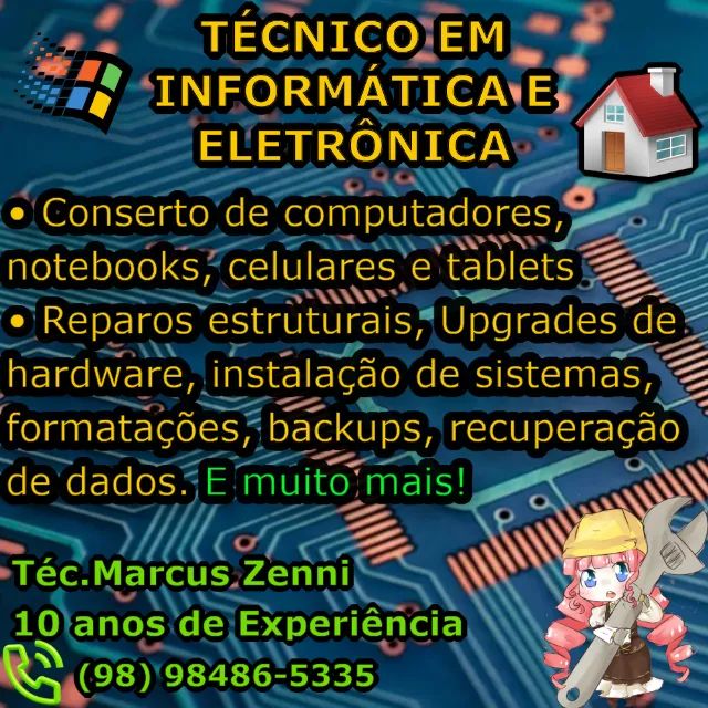 Técnico em eletrônica e informática a domicílio
