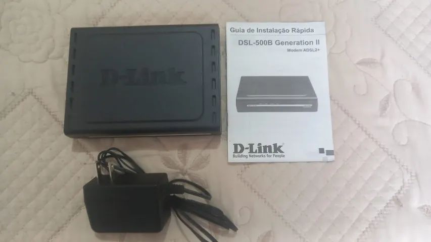 Roteador D-LINK DSL - 500 B queimado usado.