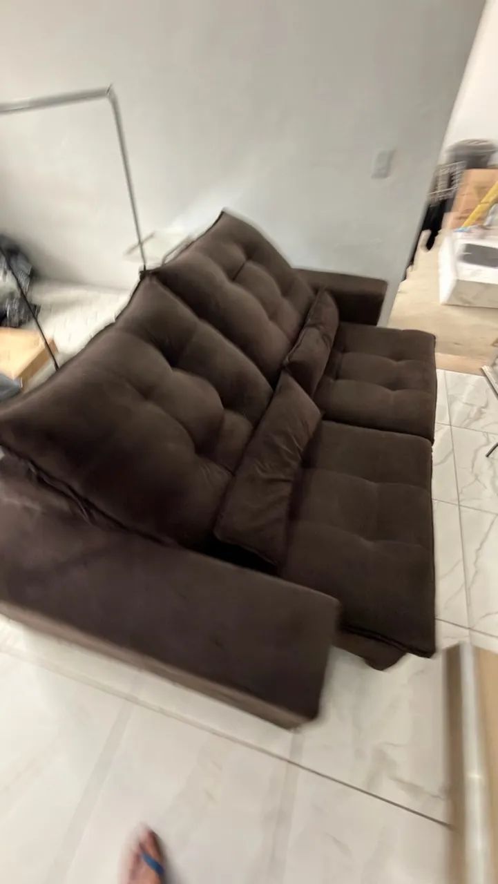 SOFÁ RETRÁTIL DOIS LUGARES PRETO 
