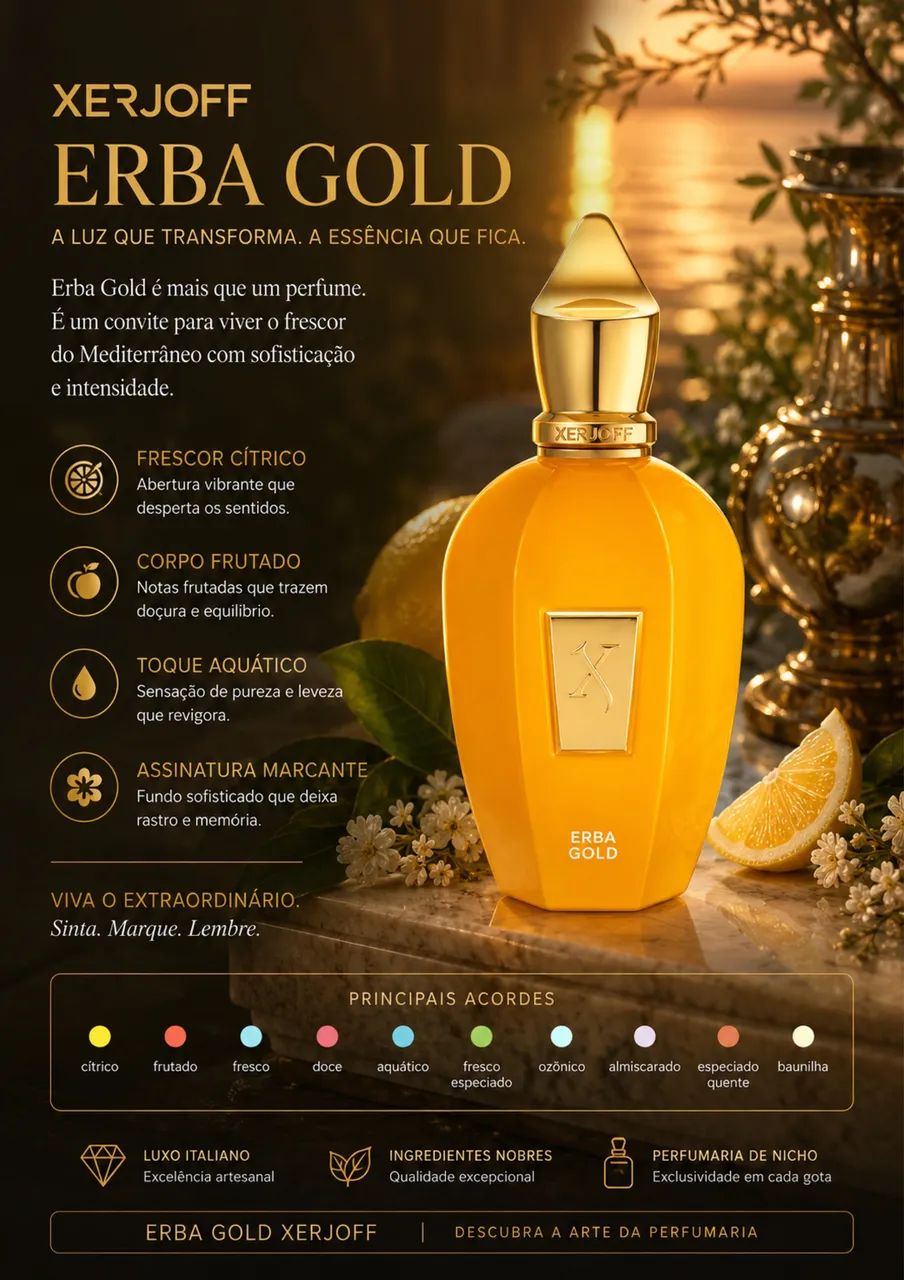 PERFUME XERJOFF ERBA GOLD 100ML - Foto 2