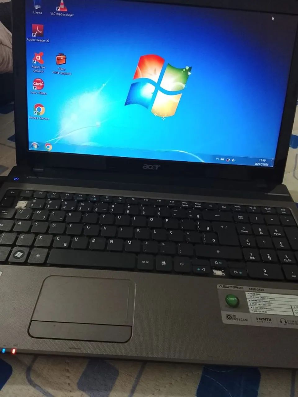 Vendo notebook Acer Aspire 5350 em bom de funcionamento  - Foto 4