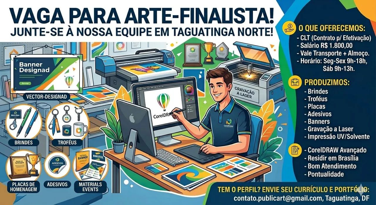 Vaga para Arte Finalista
