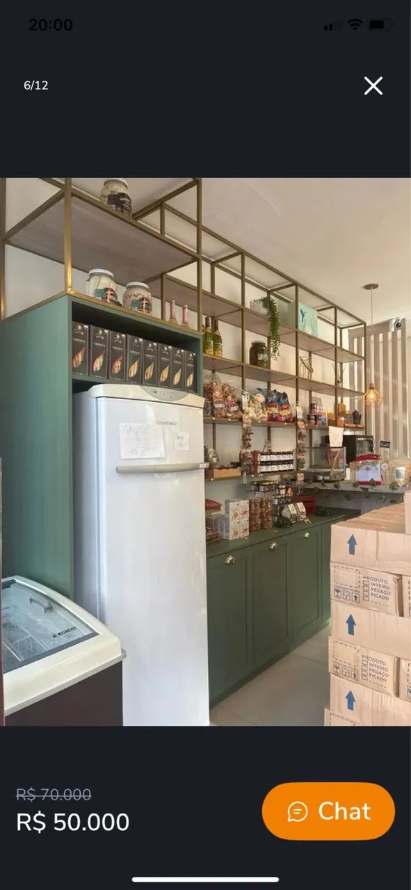 Vendo estrutura da loja  cafeteria 