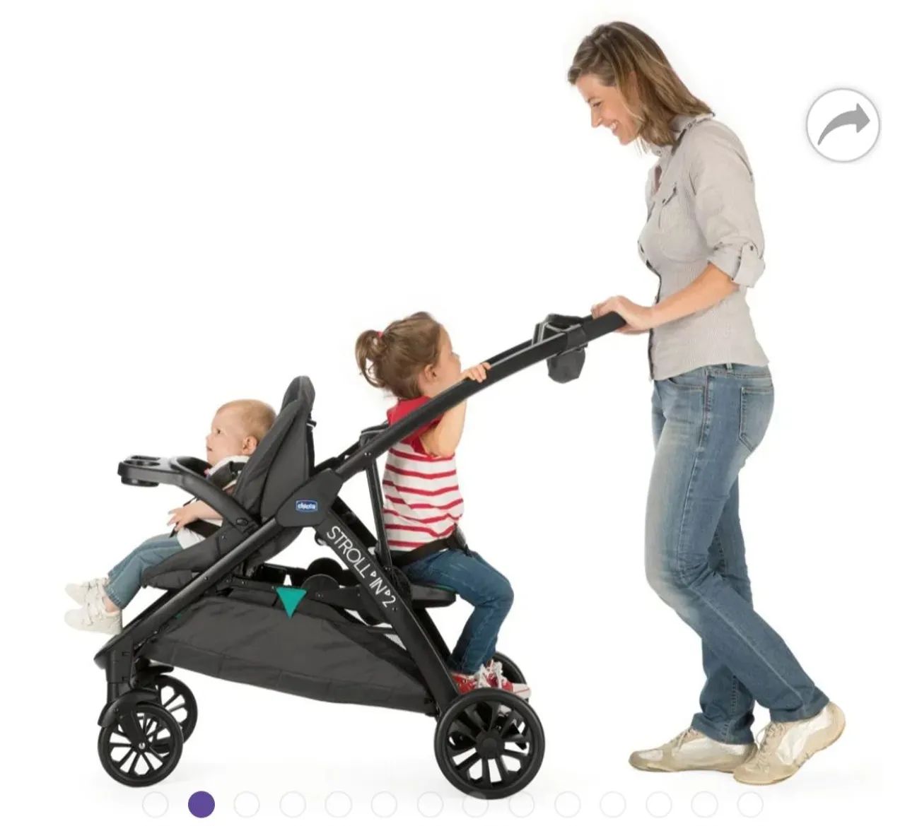 Carrinho de bebê para 2 crianças  - Foto 2