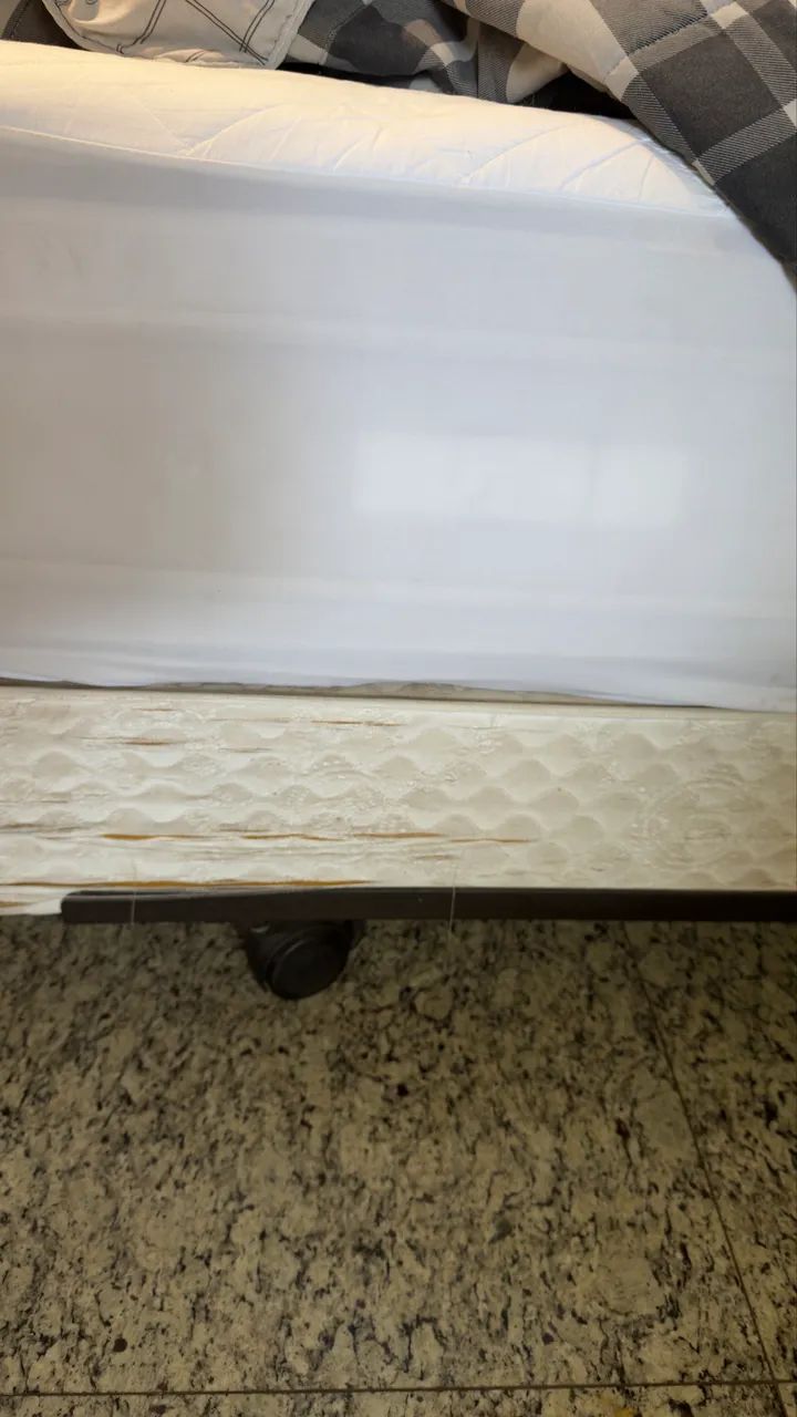 Cama King Size Completa + Colchão Ortobom - Foto 2
