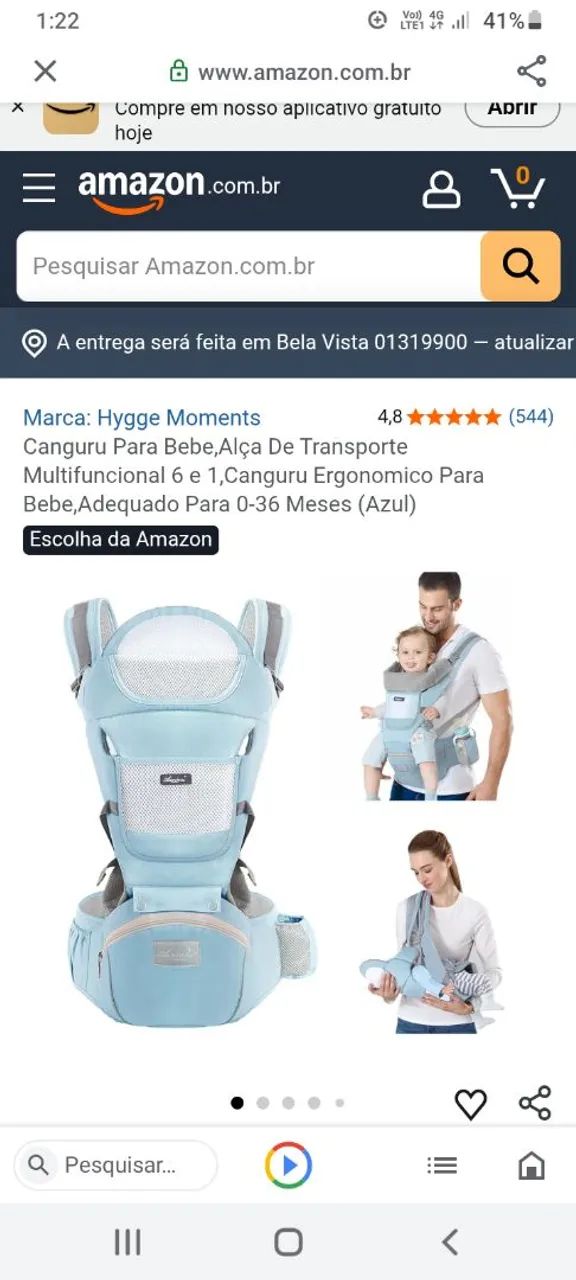 Canguru azul para bebê  - Foto 4