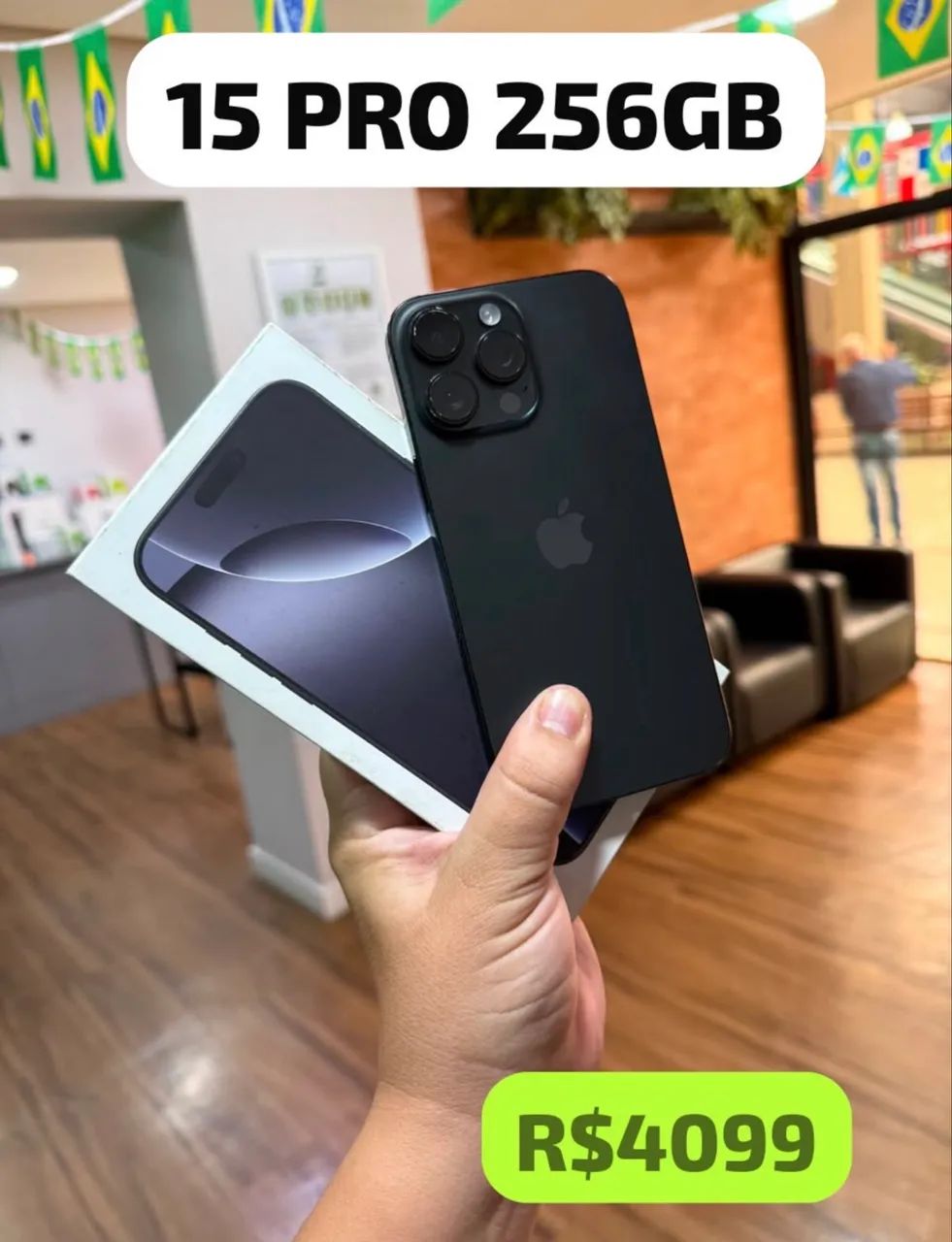iPhone 15 pro 256g sem detalhes 