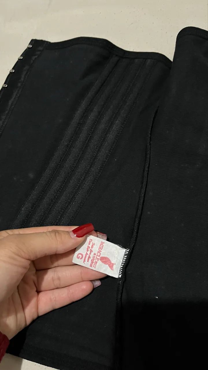 Cinta Modeladora Miracle Belt Original - Preta Tamanho G - Foto 4
