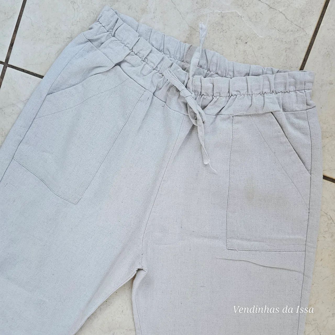 Calça Feminina de Linho Estilo Jogger - Foto 2