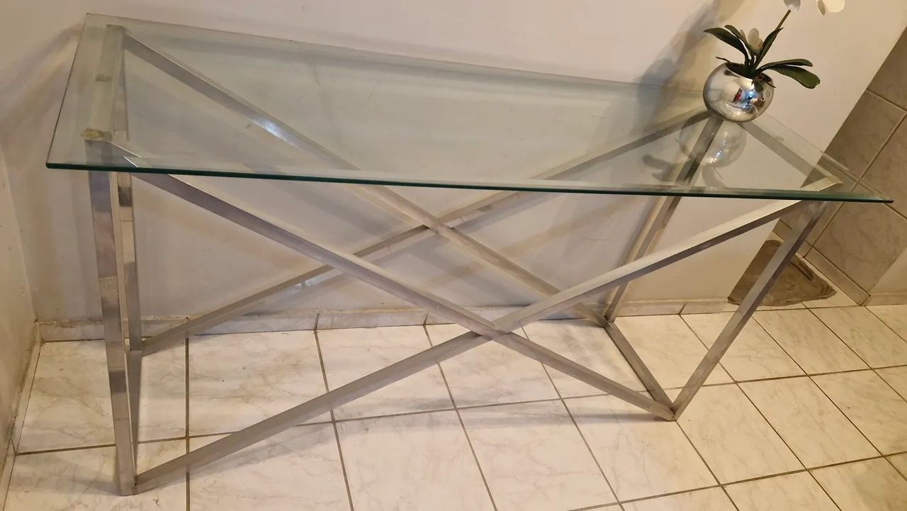 Vendo Aparador de inox com tampa de vidro - Foto 4