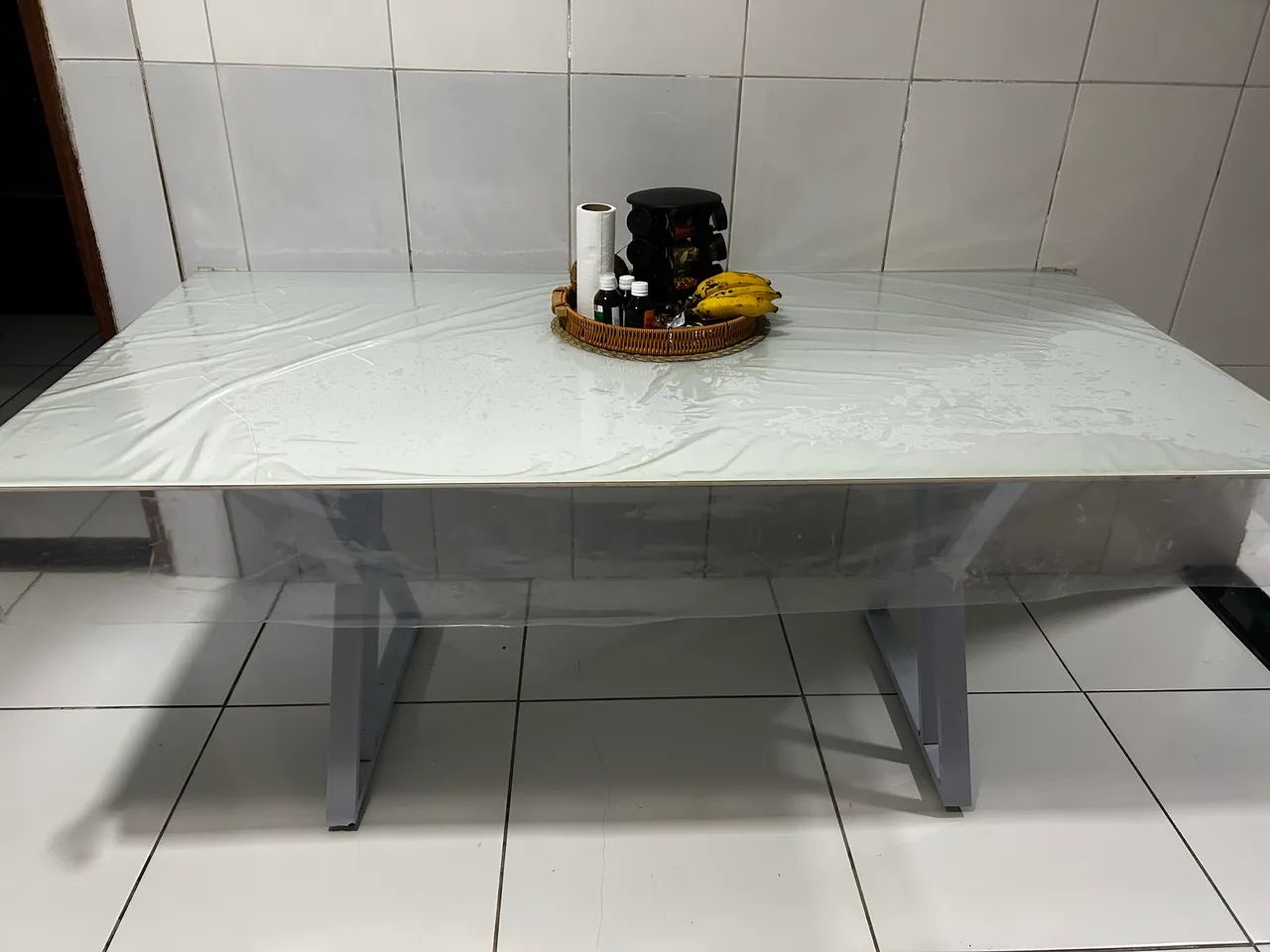 Mesa de jantar laka branca