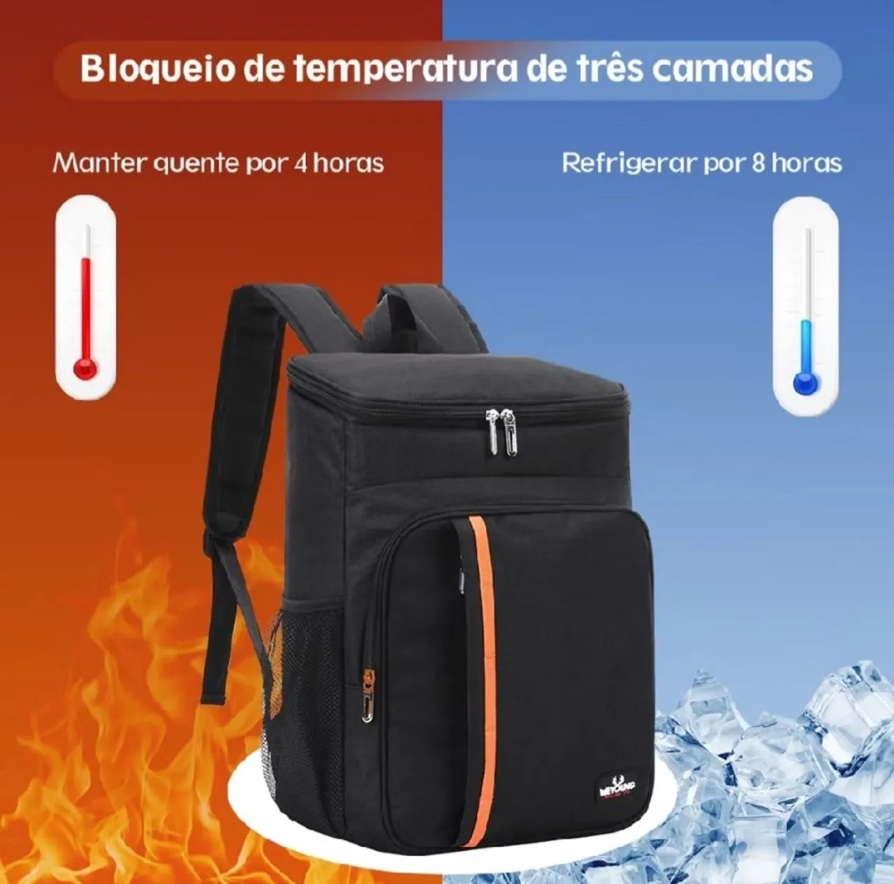 Mochila Térmica Bolsa Preta 21 Litros - Foto 4