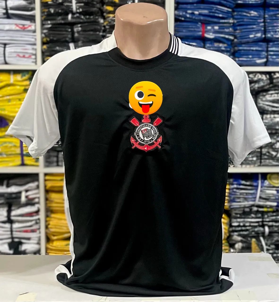 Camisa Corinthians 2025 Torcedor Preta e Branca P M G GG