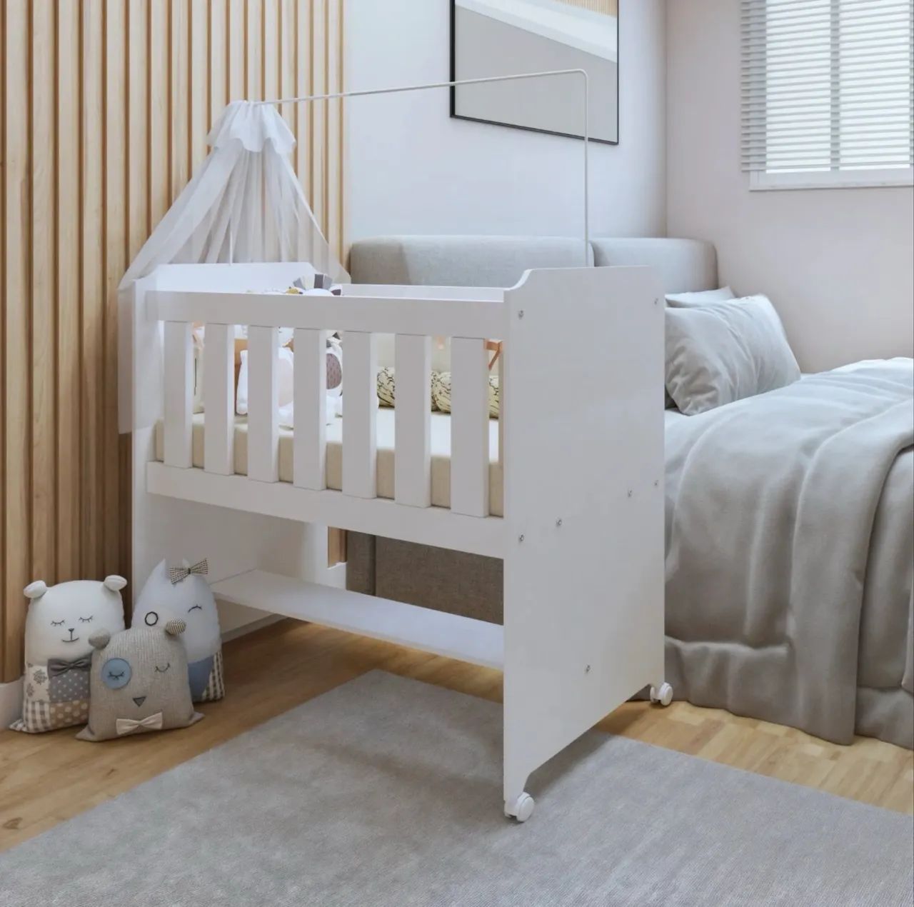 Mini berço 100% MDF com Colchão