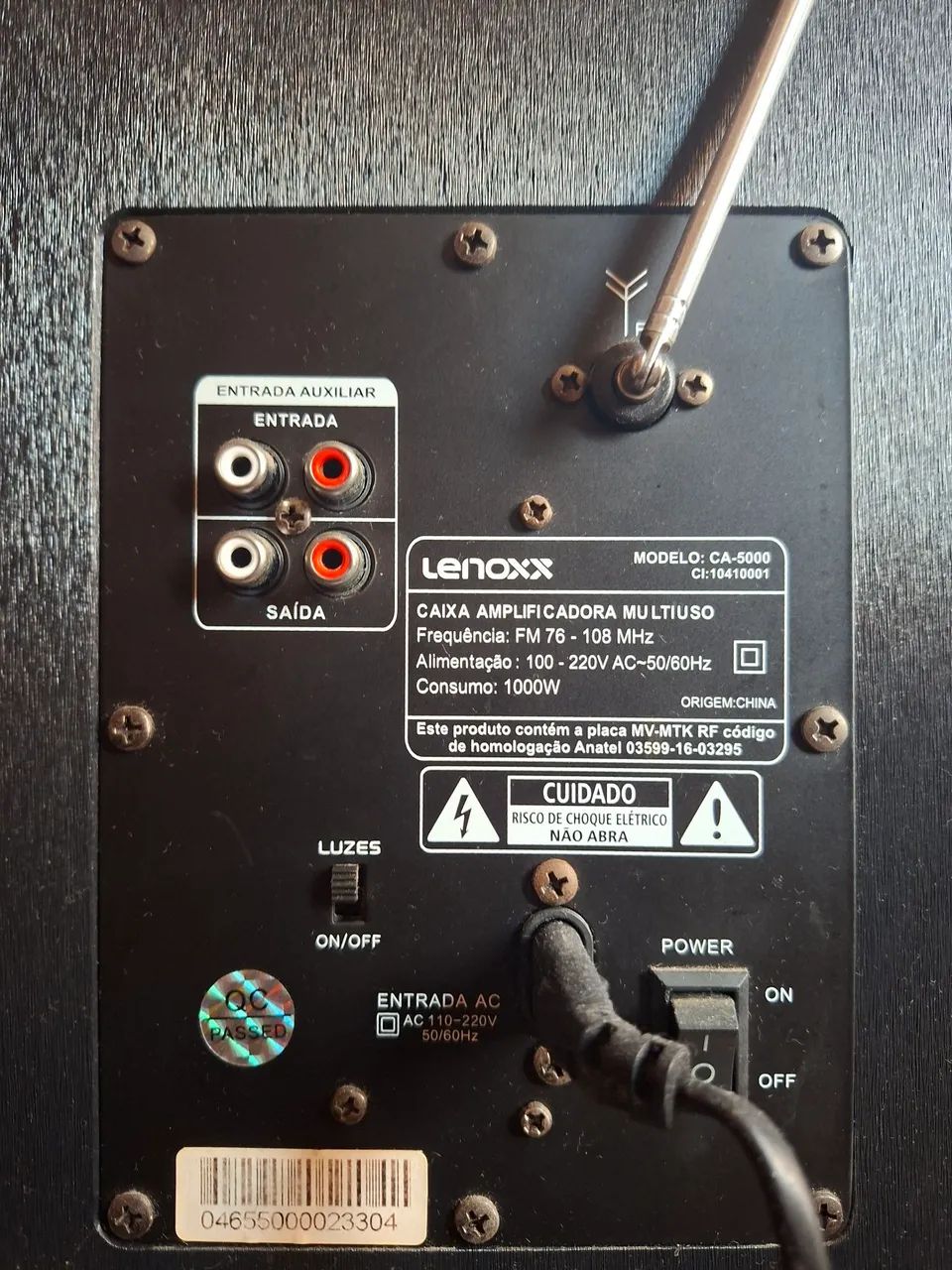 CAIXA DE SOM AMPLIFICADA LENOXX MODELO CA 5000 - Foto 4
