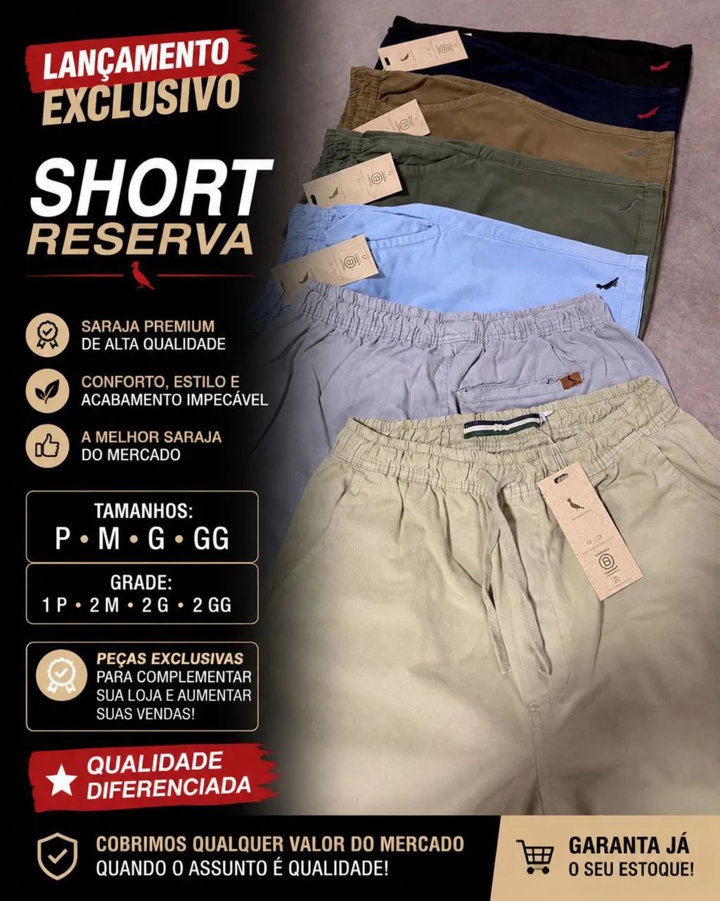 Short Reserva (P ao GG)