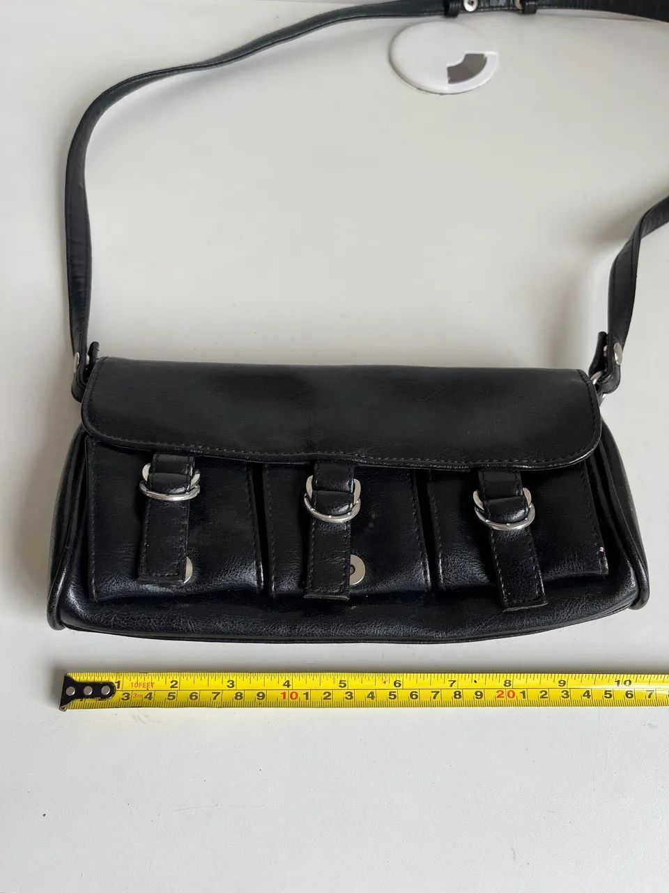 Bolsa preta tipo baguete courinho 