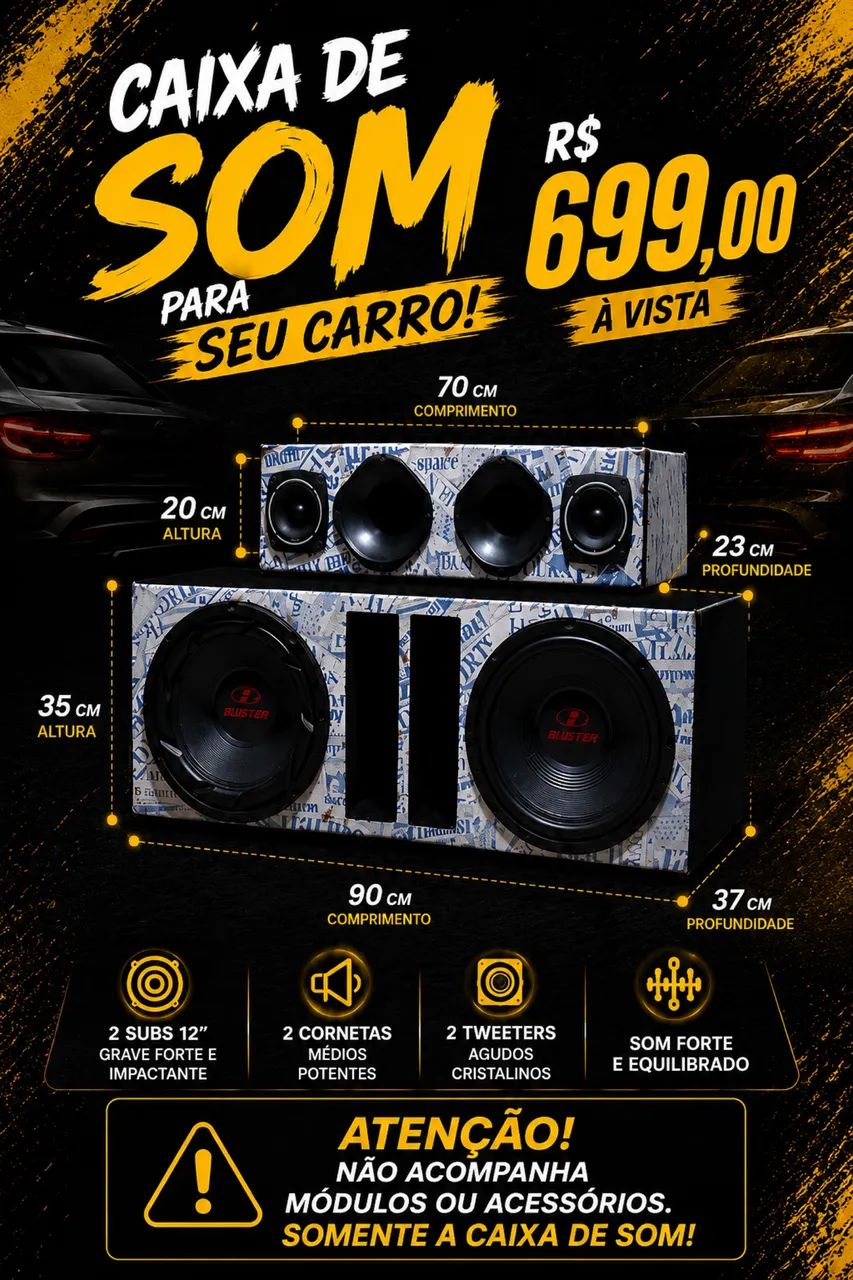 Caixa de som automotivo 