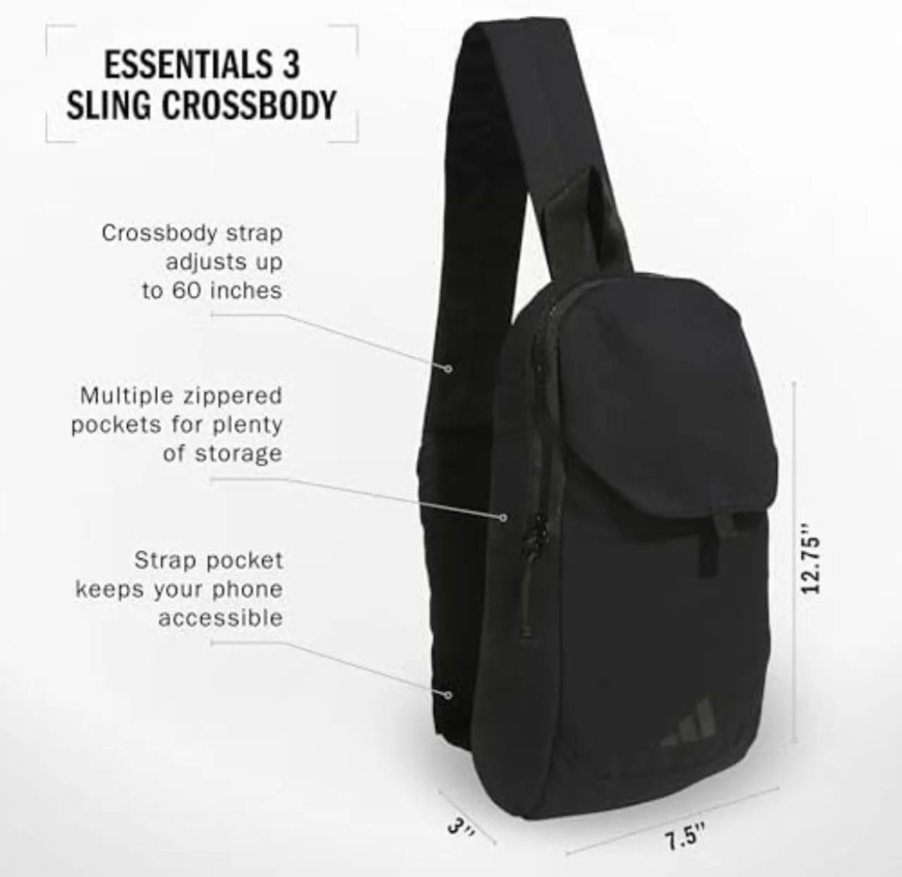 Bolsa tiracolo Adidas Essentials 3 Sling (5l) Unissex Adulto