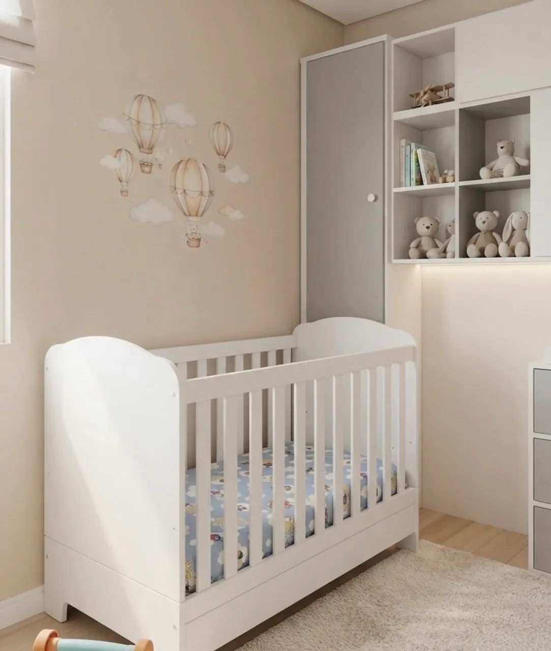 Berço Infantil Branco com Colchão - Foto 2