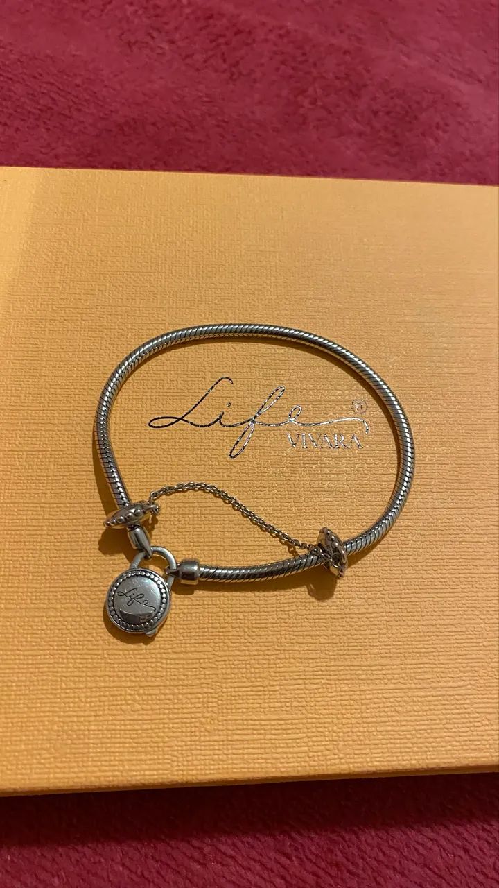 PULSEIRA LIFE CADEADO EM PRATA 925 - Foto 5