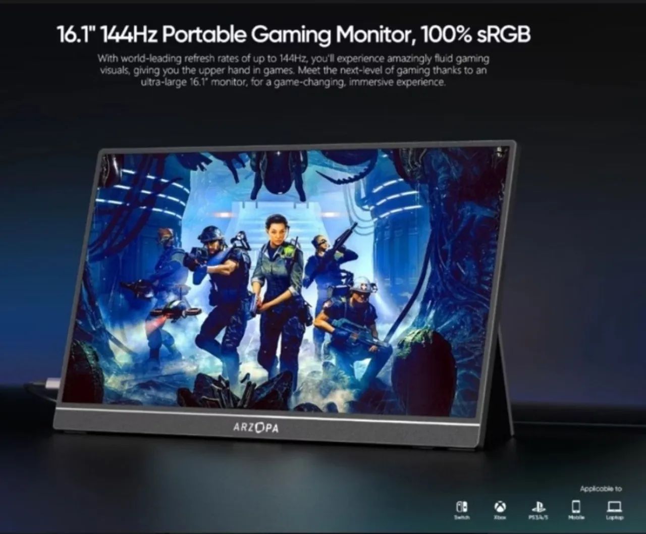 Monitor Arzopra 144hz 16.1 Pol - Foto 3