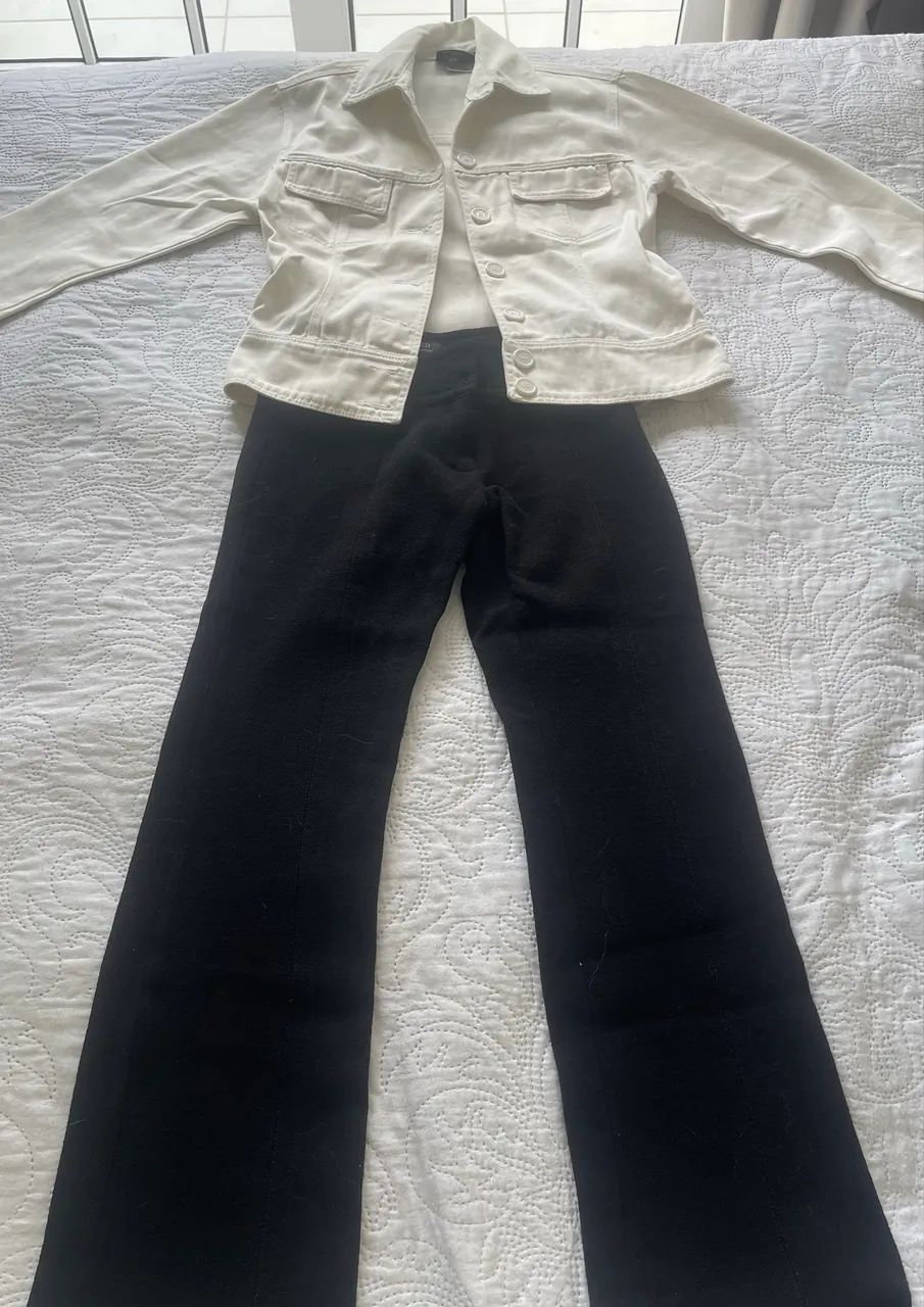 Jaqueta em jeans branca Mixed - Foto 2