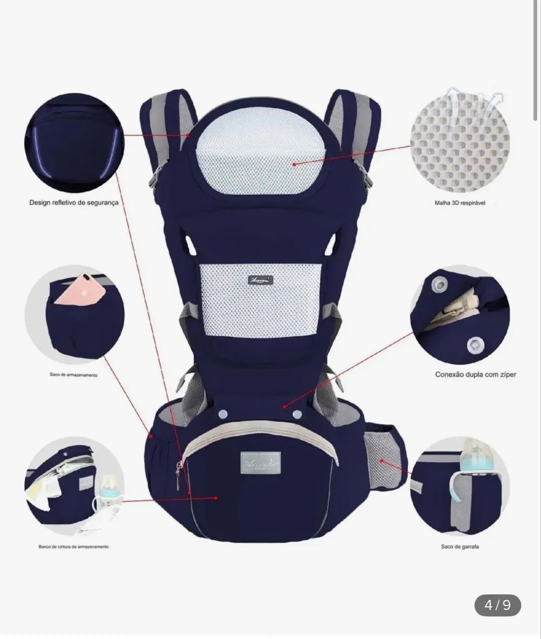 Canguru Porta bebê ergonômico  - Foto 2