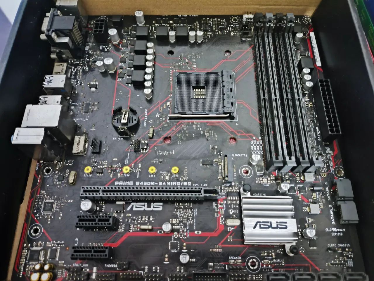 ASUS PRIME B450M-GAMING/BR com defeito, vendida no estado