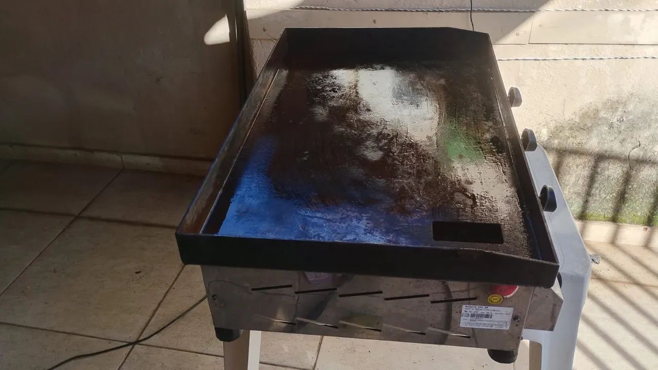 Chapa de inox com três fogareiro  - Foto 3
