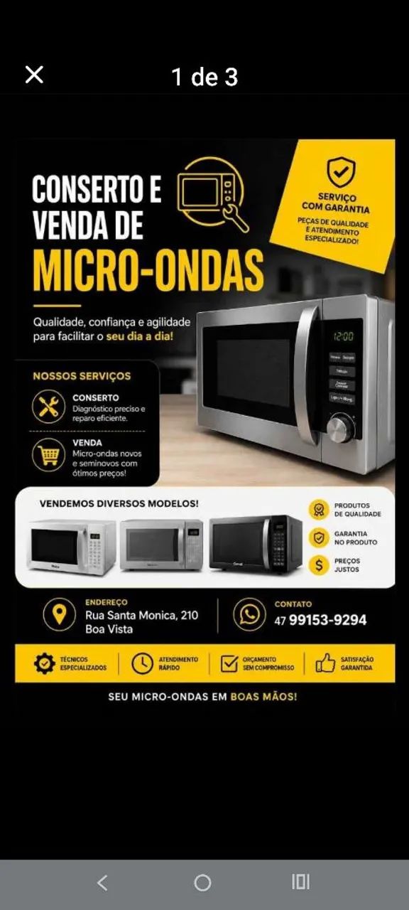 Conserto de microondas e venda 