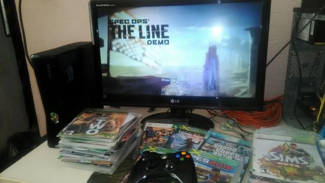 Xbox360 com monitor LED da LG 22pl
