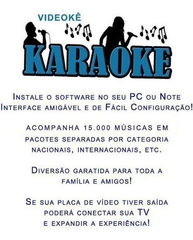 Karaokê Videokê 15 Musicas Microkê + Pontuação -Envio Por Email