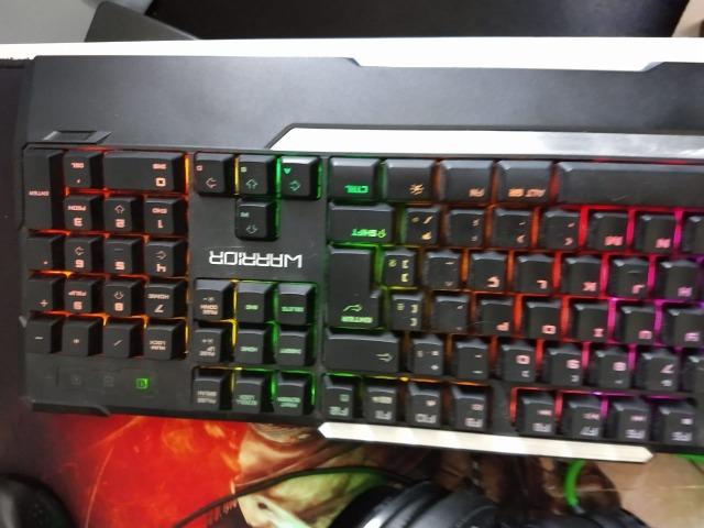Teclado Gamer Rainbow Led Semi Mecanico Multilaser Tc208 - Foto 3
