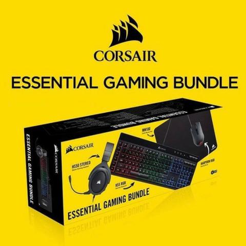 KIT Corsair Essential Gaming Teclado Mouse/mousepad/fone - Foto 2