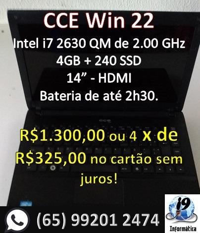 Notebook CCE Win i7