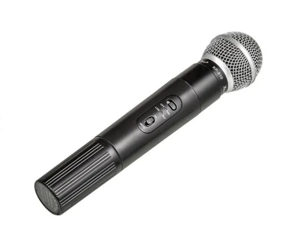 Microfone Sem Fio Uhf Wireless Bivolt Karaokê Pro Kp-910 - Foto 4