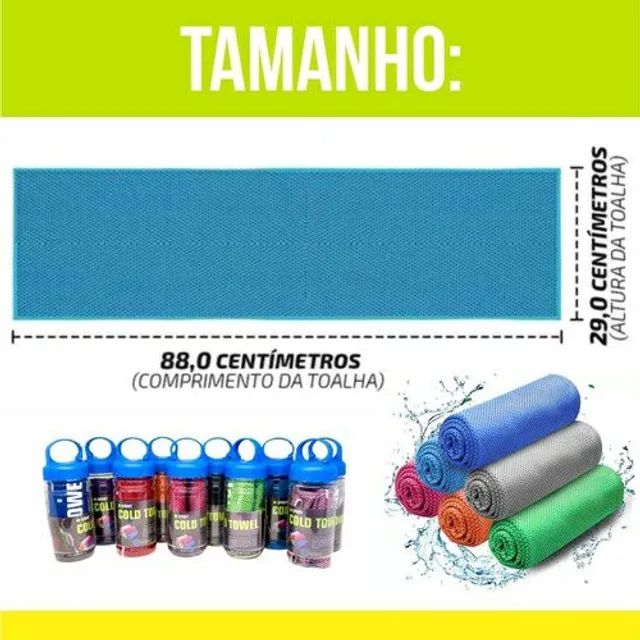 Toalha Microfibra Refrescante Seca Rápido Fit Academia