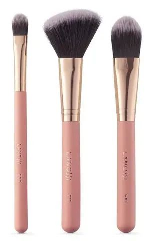 kit de pincéis lanossi rose gold - 3 unidades - Foto 2