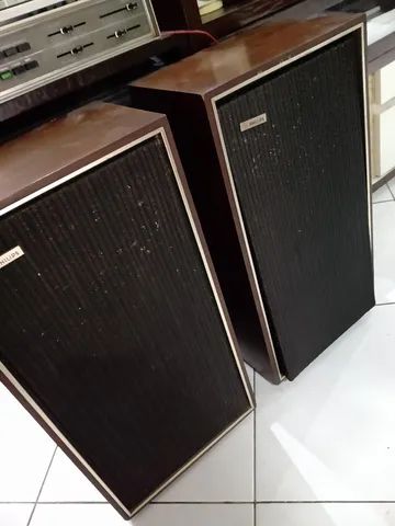 Conjunto Philips amplificado com par de caixas..
