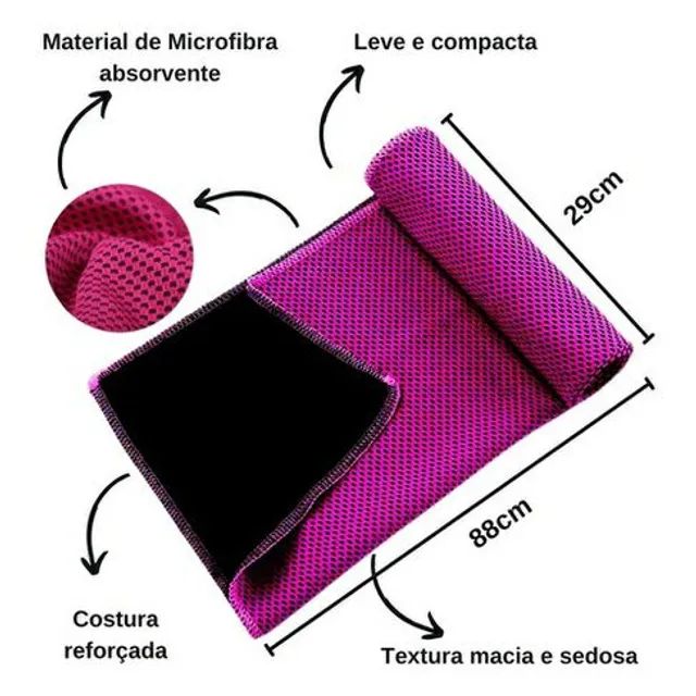 Toalha Microfibra Refrescante Seca Rápido Fit Academia - Foto 5
