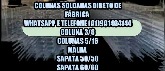 Coluna soldadas Colunas ferragens direto de fábrica - Materiais de  construção e jardim - Jardim Atlântico, Olinda 1242799584