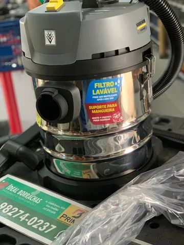 Aspirador po e agua Inox 20L 1400w - filtro lavavel - ideal para lava jato - Foto 2