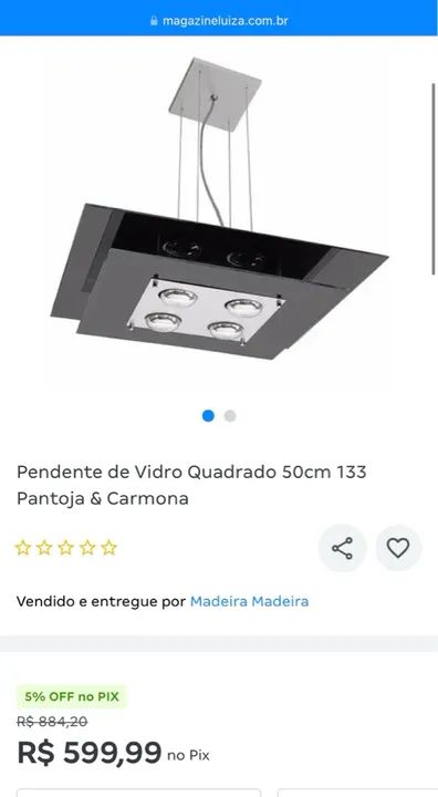 Lustre pendente 4 lâmpadas  - Foto 5