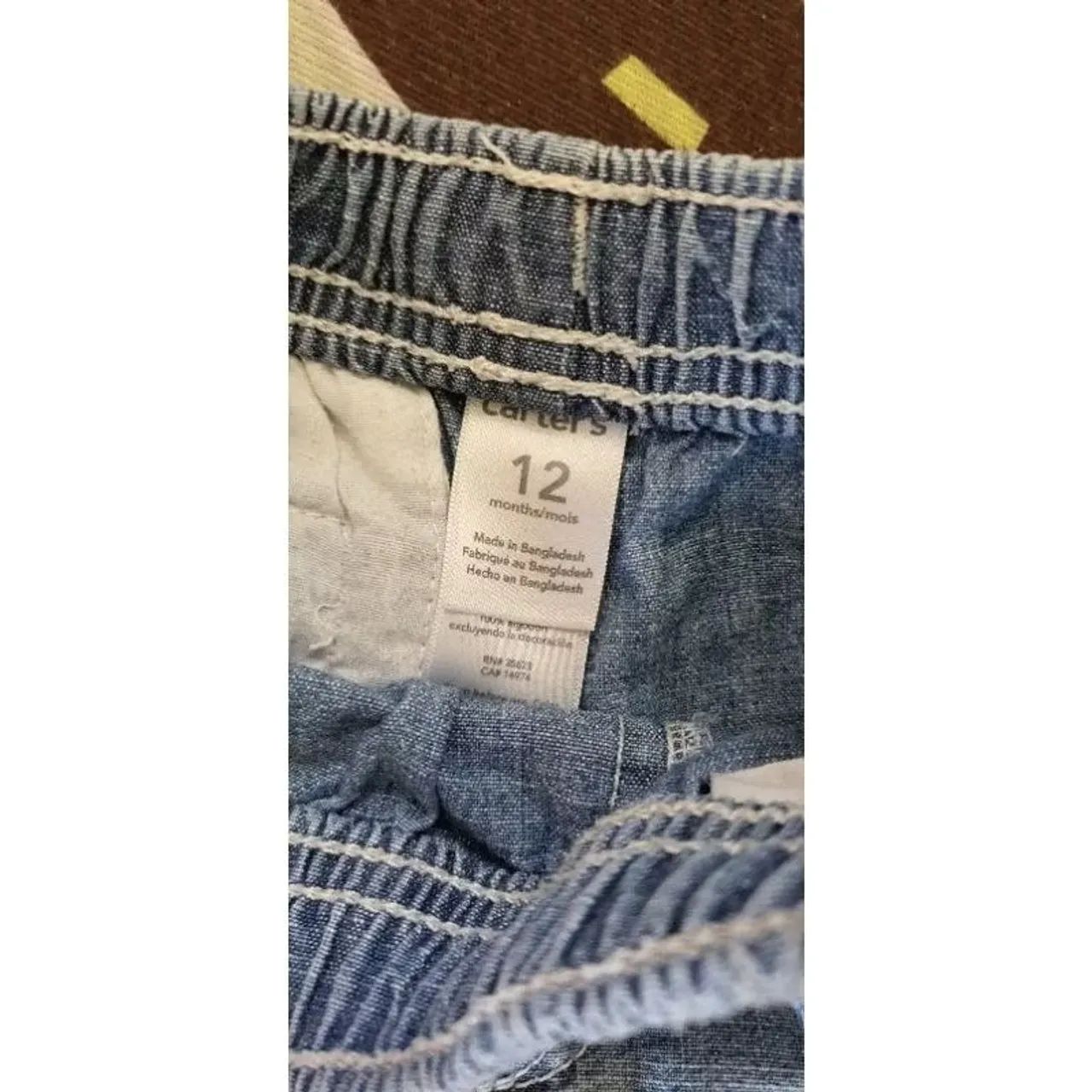 Short Jeans, Carter's, Tamanho 12 meses - Foto 3