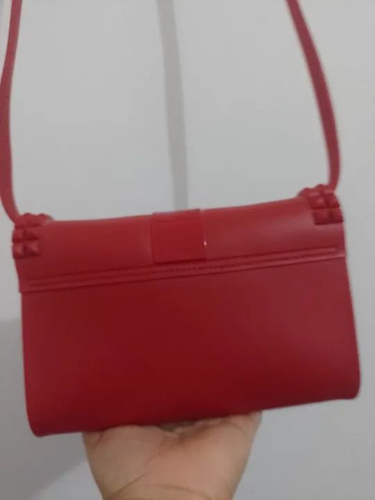 bolsa plástica da sweetchic na cor vermelho  - Foto 4