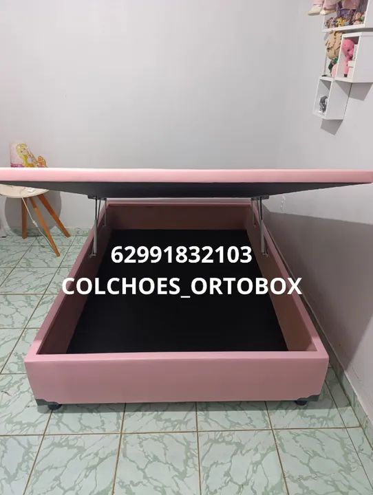 Cama Box Baú Casal inteiro blindado e reforçado