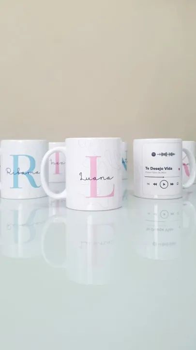 Caneca Personalizada com nome e letra inicial 