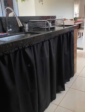 Cortinas para pia tamanho padrão