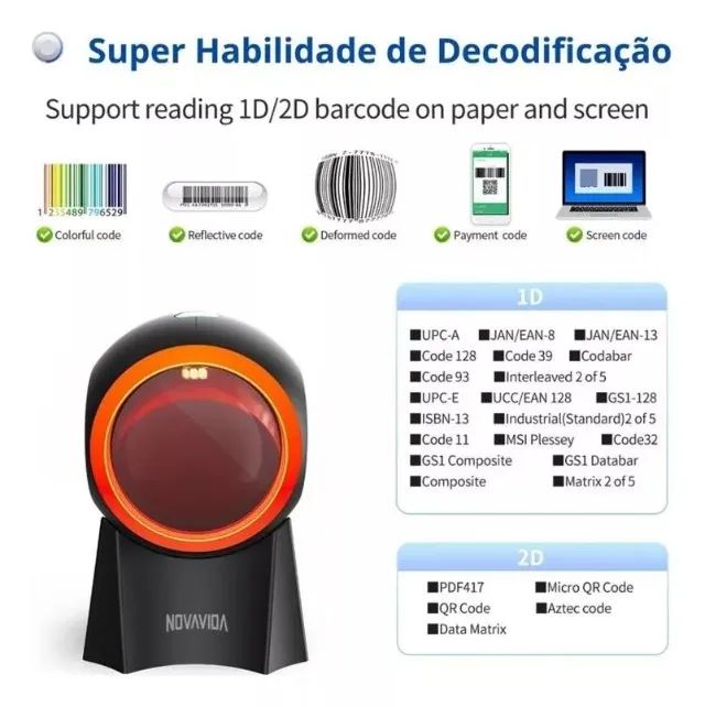 Leitor De Código De Barras 1d/2d Para Desktop Bm-lm701 - Loja Natan Abreu  - Foto 2